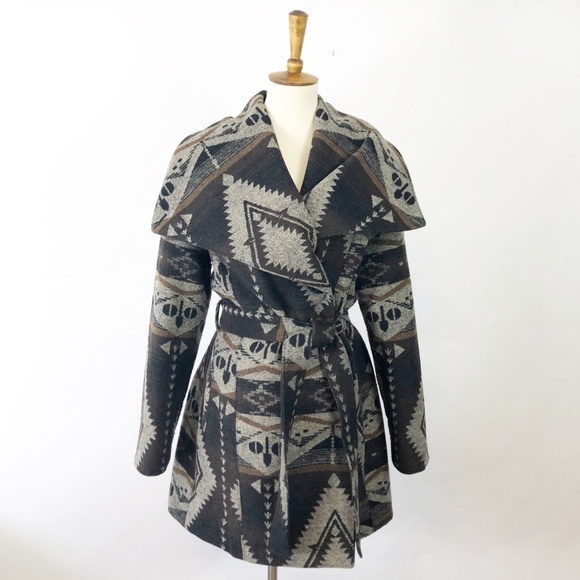 aztec wrap coat